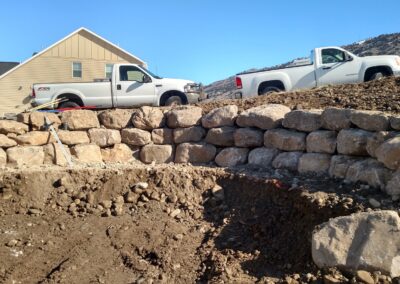 large retaining wall