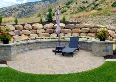 paver sitting area in Cache Valley